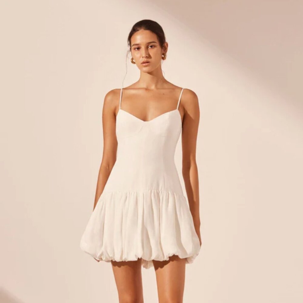 Shona Joy Vento bustier bubble mini dress - ivory